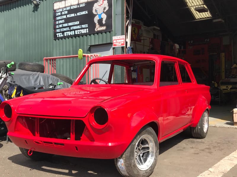 Just after painting, before laquering.